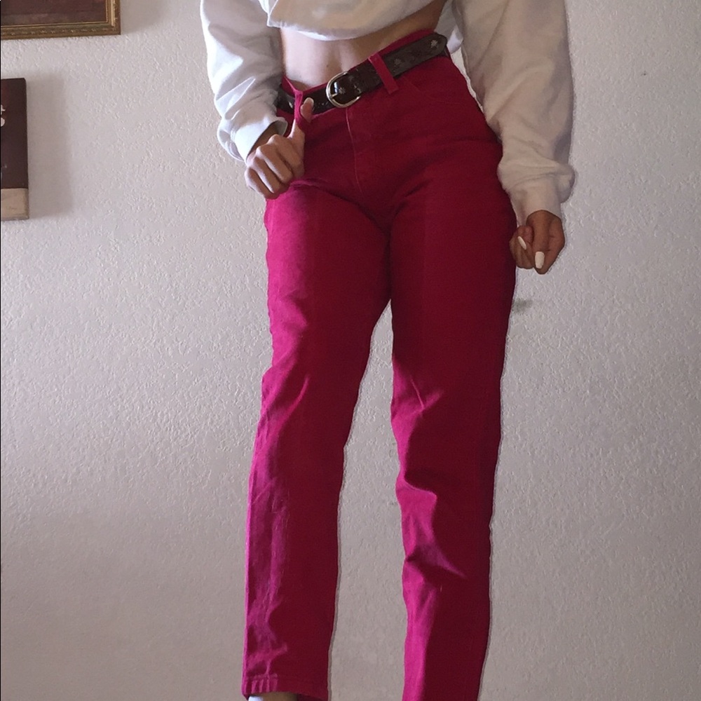 Red Mom Jeans